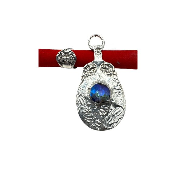 Vintage WM Rogers & Son AA Silverware Flower Spoon Ring Size 7 Artisan Crafted - Picture 9 of 10